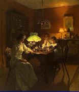 Marcel Rieder The new toy France oil painting artist